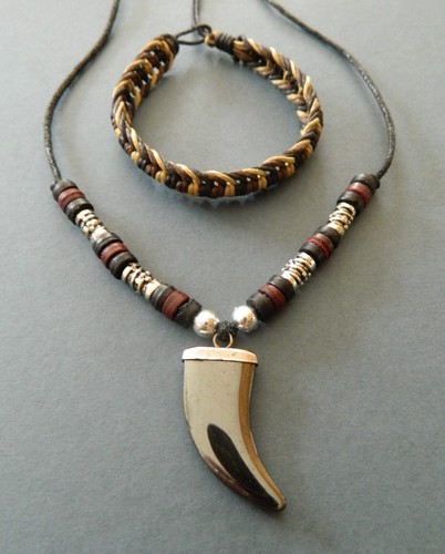 Necklace Celtic Maori Tribal Surfer Surf Mens Boys Jewellery Viking Bead Pendant - Picture 24 of 28