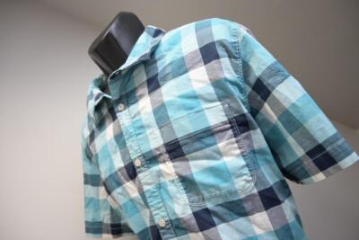 North Face Camp Shirt Graphic Short Sleeve Hiking Pocket Button Up Mens 2XL XXL