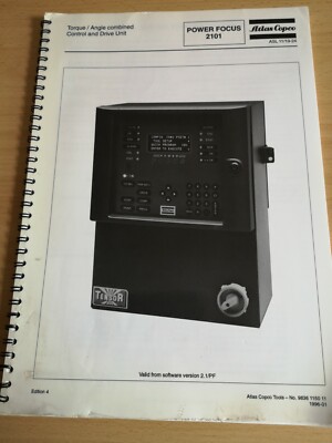 ATLAS COPCO 9836115011 Power Focus 2101 Handbuch englisch 01/1996