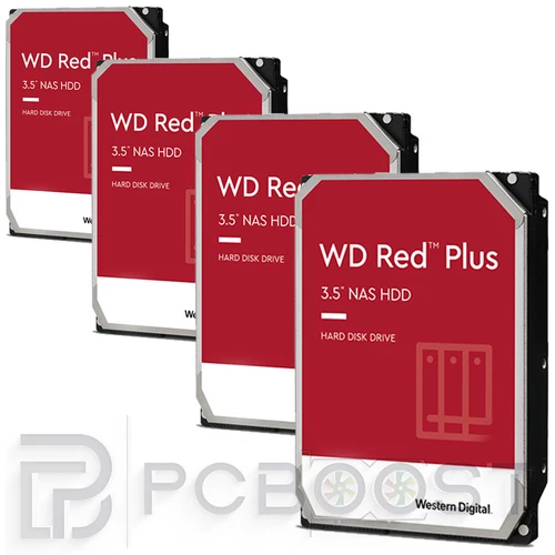 WD Red PLUS & PRO Bundle 48, 40, 32, 24/16 TB 3.5” SATA x4 NAS HDD's 4/6/8/12TB