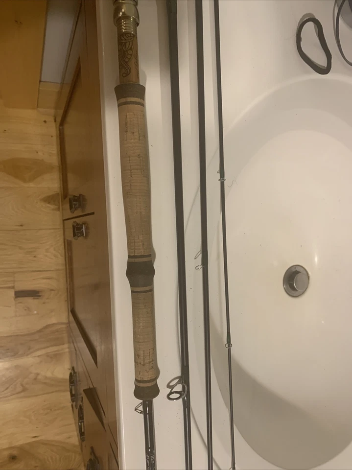 Interruptor de trib personalizado JP Ross 10’8” 7wt varilla de mosca varilla de interruptor básicamente nuevo 4 piezas Foto 3 de 4