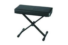 Gator Standard Black Keyboard Bench with Deluxe Seat