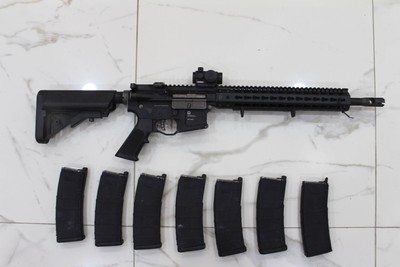 Kwa Full Metal Pts Mega Arms Gbbr Gas Blowback Mkm M4 M16 Black Airsoft Rifle Ebay