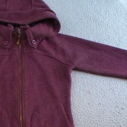 burton full zip long sleeve hooded pockets polyester jacket