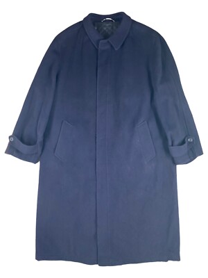 STEINBOCK HIMALAYA LODEN NAVY BLUE WOOL OVERCOAT LONG MENS SIZE UK 46 EU 56 VGC