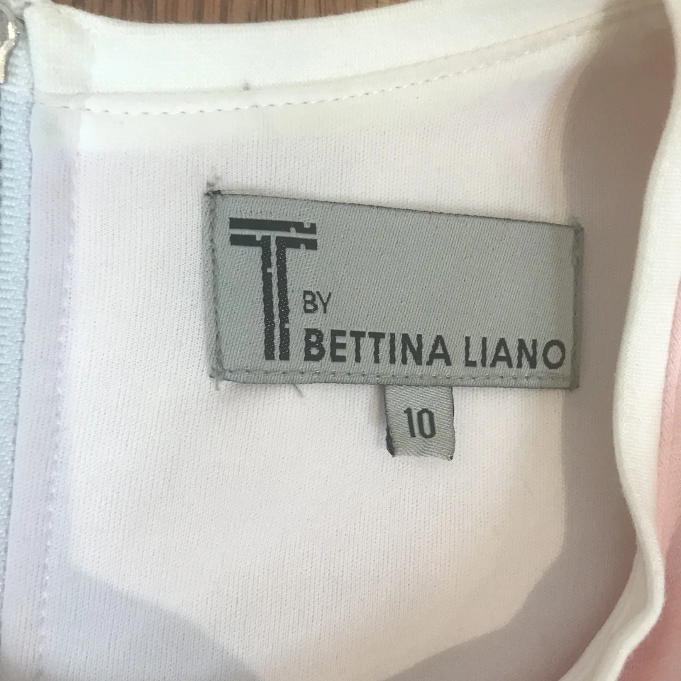 BETTINA LIANO Dress Size 10 Pink Stretch Casual Bodycon Cotton Summer - image 3 of 4