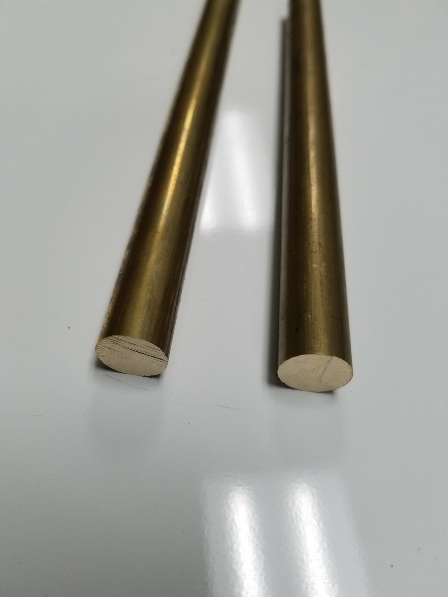 USA-Made C360 Brass Round Rod – 4" OD X 1/2" Long, Half Hard H02, Lathe Bar Stock