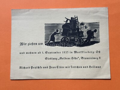 Umzugsmeldung vom 01.09.1935 Markleeberg Ost Brauereiweg 8, 220225/22