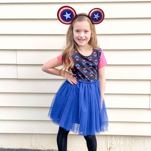 DisneyParks Captain America Super Soldier Marvel Mouse Ears Headband US POST - Picture 6 of 6