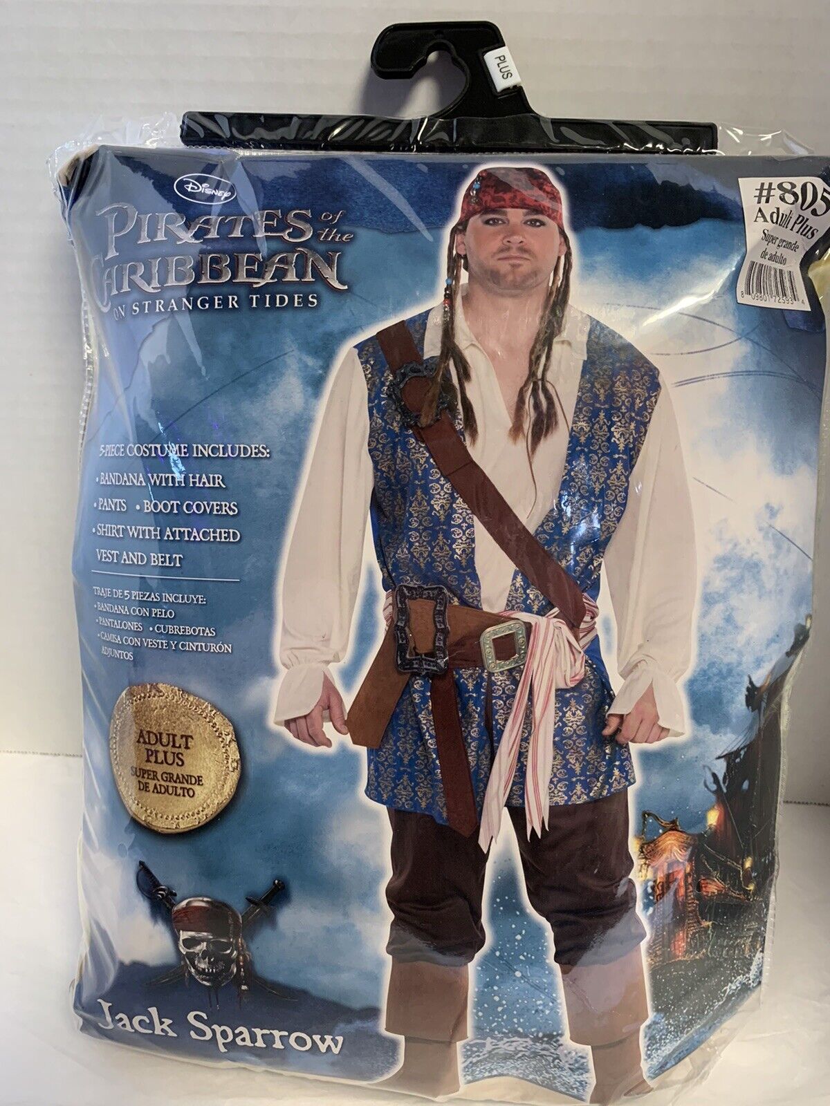 fantasia do capitão Jack Sparrow Plus Size Piratas do Caribe