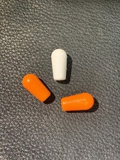 USA Seller Gibson 8/32 2x Orange 1x White Switch Knob Tip for Gibson Les Paul 