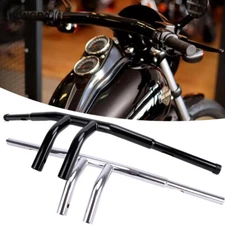 MOTORCYCLE FAT 1 1/4" T-BARS 8" RISE HANDLEBARS DRAG BAR FOR HARLEY HONDA CUSTOM