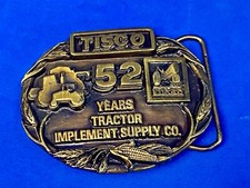 Vtg. Tisco Tractor Implement Supply Agriculture Farm Farming 52 Year Belt Buckle