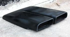 Showcars 5" Raised Twin Snorkel Duster style Hood scoop
