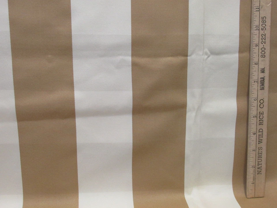 2 Pieces Fabric Brown Velvet & Brown & Cream Stripe Crafters Sewing Lot DIY - Image 3 of 3