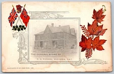 Postcard Hickson Ontario c1905 General Store of R. G. Nichol by Atkinson Bros