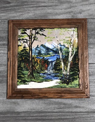 VTG Original By Ram Royce McNett Oil Painting On Mirror Framed