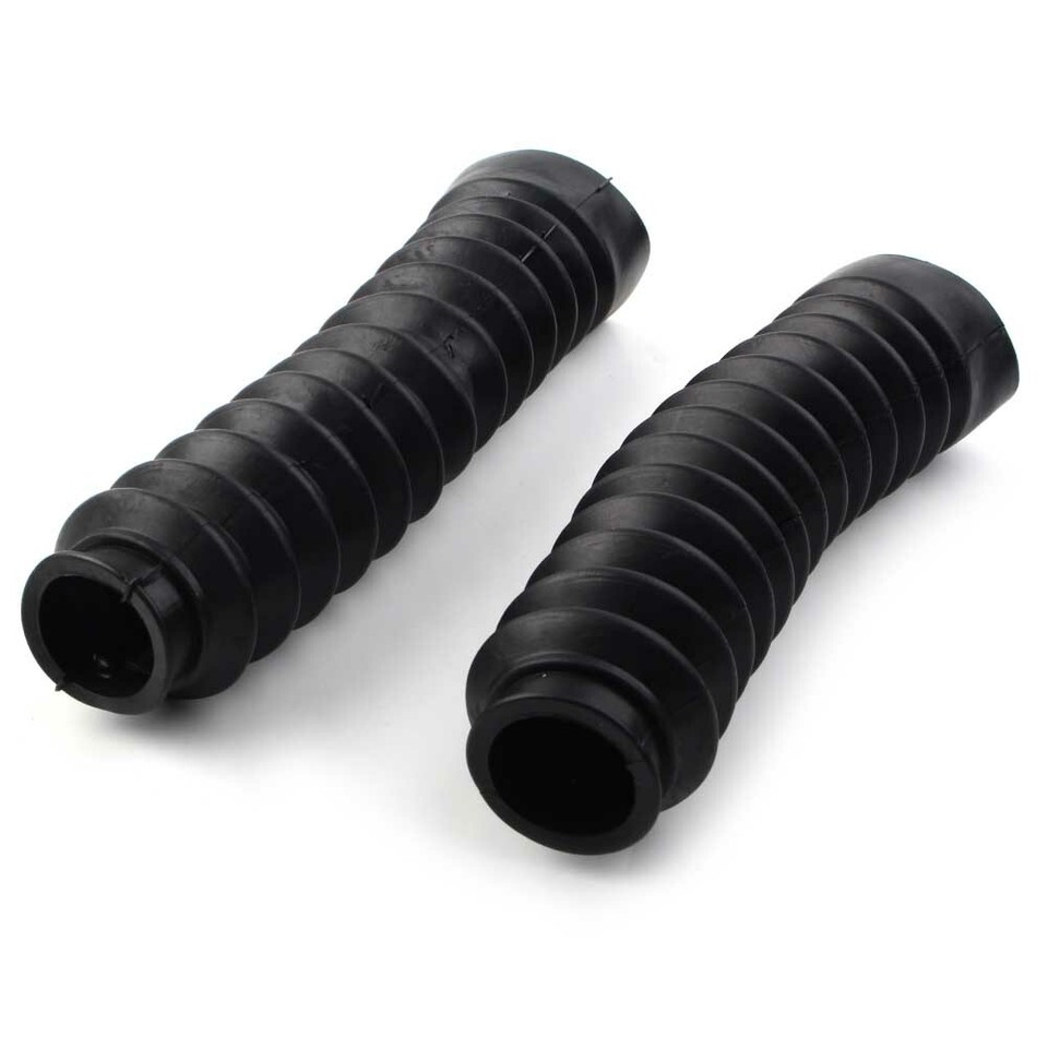 Universal Black Motorcycle Front Rubber Fork Boots Shock Absorber Dust ...