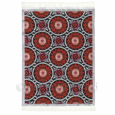 Puppenstube Art Deco kleiner rechteckiger Teppich / Rug 