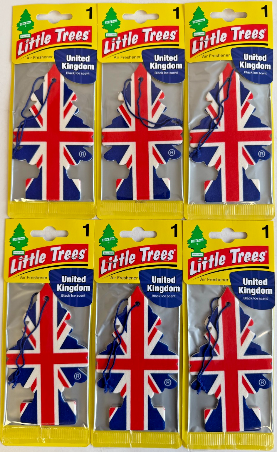 12 x Black Ice Union Jack Little Trees Magic Tree Car Home Air Freshener Freshne - Image 5
