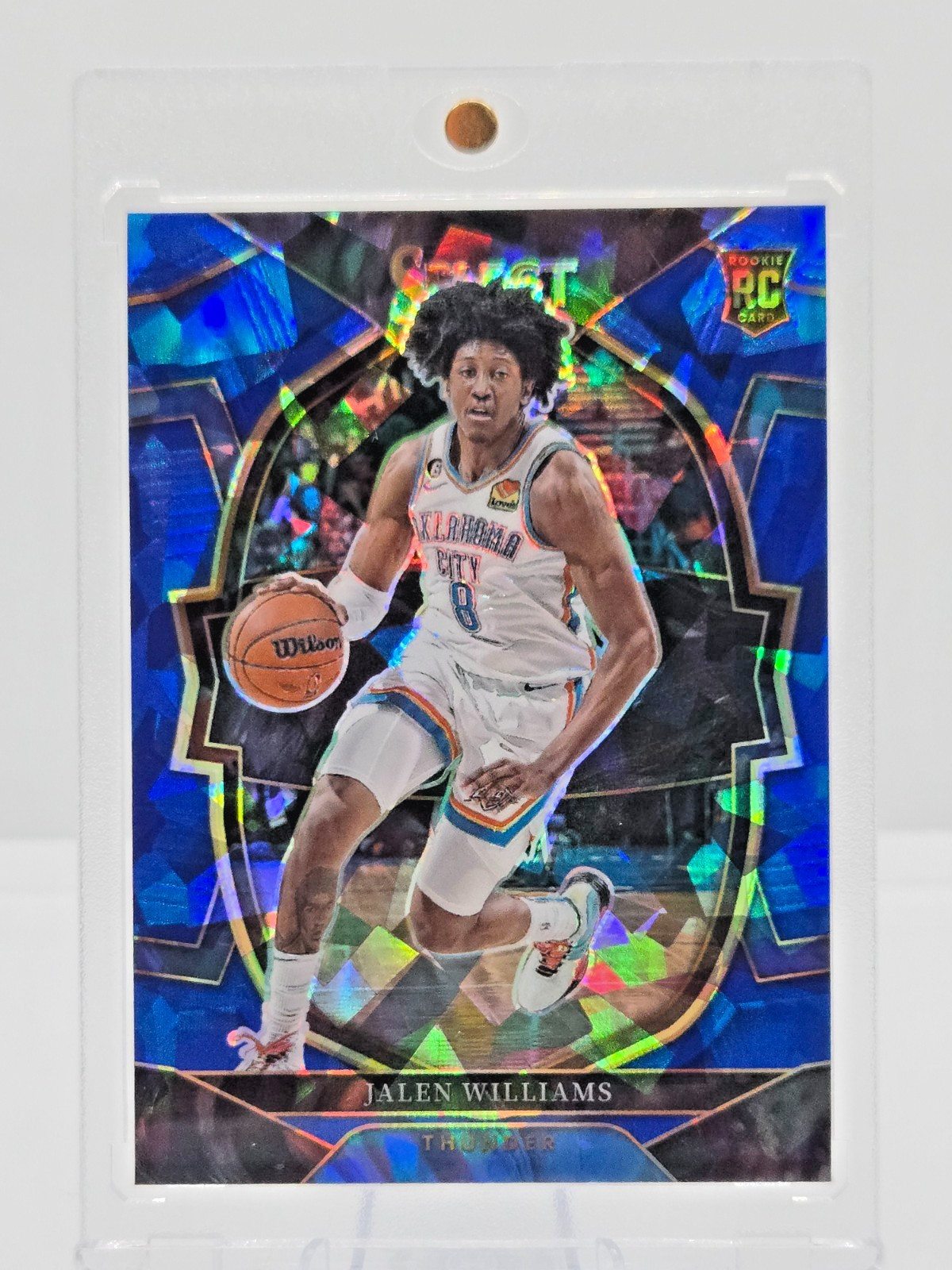Jalen Williams 2022-23 Panini Select Blue Cracked Ice Prizm #90 (RC) OKC Thunder