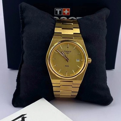 Tissot PRX Champagne Men's Quartz Watch Stainless Steel 40mm T137
