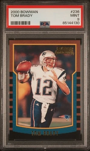 2000 Bowman TOM BRADY #236 Rookie Card RC PSA 9 Mint