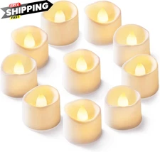 Homemory 12Pcs Flickering Pack of 12, Warm White Glow – Body 