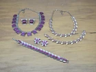 6pc Vintage Pink Stone Unbranded Costume Jewelry