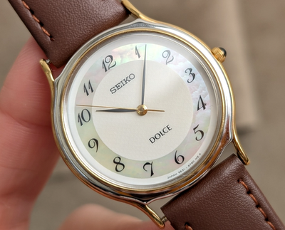 SEIKO DOLCE セイコー ドルチェ 5E31-6D60 クオーツ 腕時計 1995 Seiko Dolce 5E31-6D60 Gold Silver Quartz Men's Watch Vintage