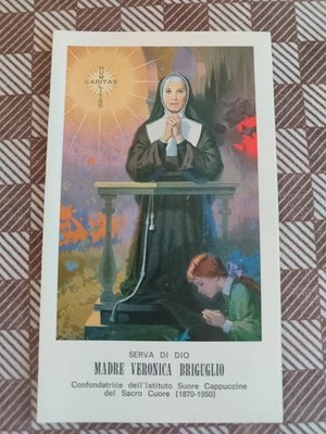 Mother Veronica Briguglio, Servant of God, Folding Holy Card, Capuchin Sisters