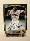 2025 Bowman Chrome Konnor Griffin Auto #CPA-KG Pittsburgh Pirates On Card