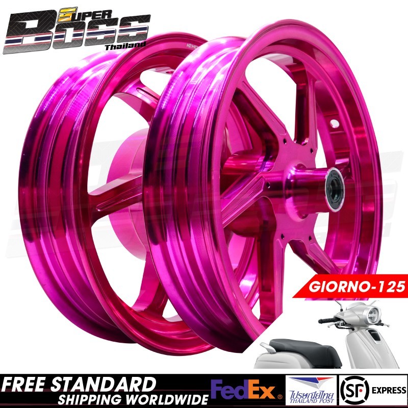 Quality Wheel Rims F:215x12 R:250x12 Pink For HONDA GIORNO-125 | eBay