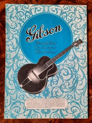 1928 Gibson Guitar/Mandolin Catalogue 'Q'. 1976 Re-print. EX+ Rare!