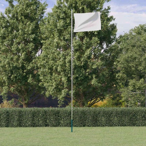 Fahnenmast Teilbar Silbern 6,23 M Aluminium-image