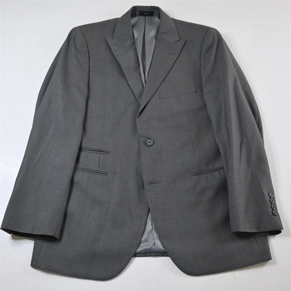 J Ferrar 38S 34x32 Gray 3 Piece Vest Mens Jacket Pants Suit - Image 2 of 4