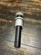 Bathroom Matte Black Sink Drain Stopper, Push Pop up Drain with Overflow