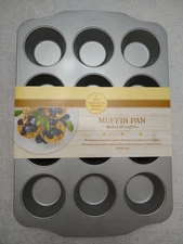 Mrs. Anderson's Baking 12-Cup Muffin Pan, Carbon Steel with Non-Stick Coating