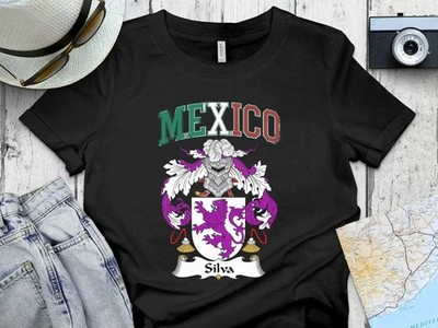 Mexico Family Name Silva Coat Arms Heraldry Crest T-Shirt