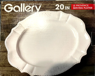 Gallery Tabletops Le Provence Ceramic Serving Platter Holiday Home Decor 20'' W