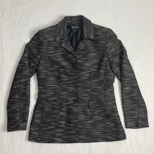 Kasper Women s Black White Weave Pattern Suit Jacket Sz 8