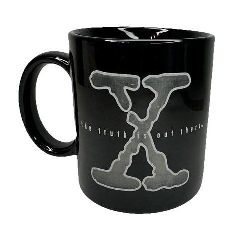 X-Files Coffee Mug Black The Truth Is Out There Ceramic Mug / Cup Vintage 1995