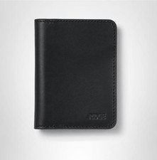 The Ridge Black Leather Bifold Wallet RFID Blocking Card Cash Holder
