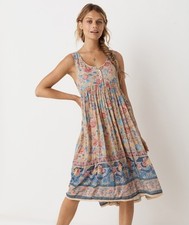 🦋Spell And The Gypsy XL  Seashell Mermaid Babydoll Midi Fully Lined EXC