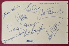 Signed 1950s X9 Southampton Football Autograph Book Page 1951