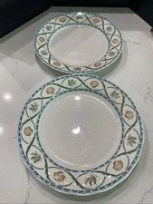 2 Royal Doulton Everyday Coral Reef Pattern Accent Dinner Plate 1994 TC1194