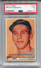 1957 Topps Brooks Robinson Rookie Card PSA 5 Graded Baseball #35