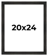 20x24 Frame Black Barnwood Picture Frame Photo Frame UV Acrylic, Acid Free