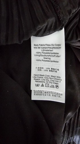 DKNY Damen schwarz Stehkragen Plissee Bluse gerafft ärmellos transparent Größe Small - Bild 7 von 7
