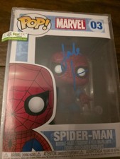 Jake Johnson Autographed Peter Parker Spider Man Into - Verse Funko Pop Beckett